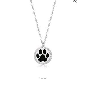 Anavia Rhinestone Paw print necklace